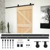 vidaXL Cs&uacute;sz&oacute; ajt&oacute; Term&eacute;szetes &eacute;s Fekete 90 x 210 cm T&ouml;m&ouml;r Fenyőfa