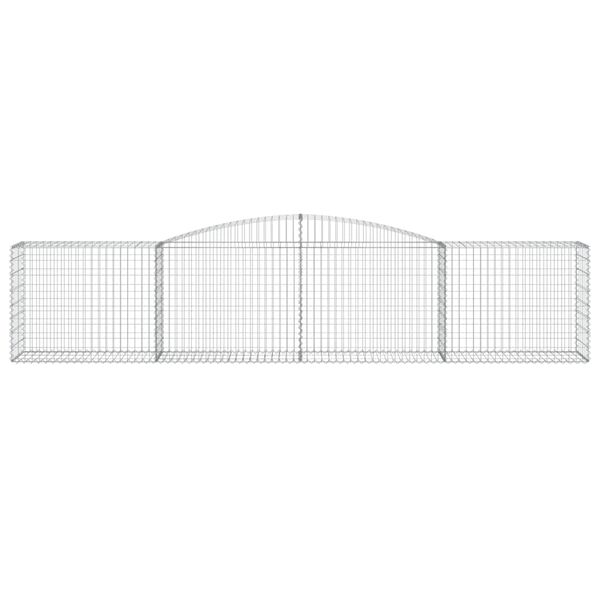 vidaXL 8 db íves horganyzott vas gabion kosár 400x50x80/100 cm