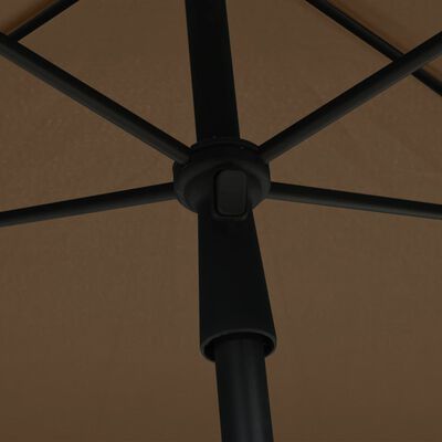 vidaXL tópszínű napernyő rúddal 210 x 140 cm