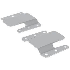 vidaXL Flush szerelv&eacute;ny tart&oacute; 2 pcs Ez&uuml;st 75 x 66 x 1,4 mm Ac&eacute;l