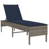 vidaXL sz&uuml;rke polyrattan napoz&oacute;&aacute;gy p&aacute;rn&aacute;val 55x200x44 cm