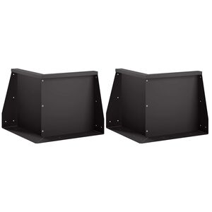 vidaXL T&aacute;mfal 2 db 50 x 50 x 30 cm Ac&eacute;l Fekete