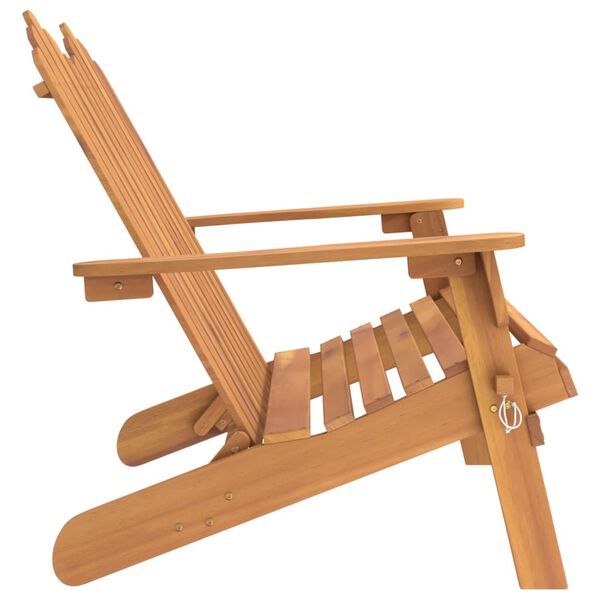 vidaXL tömör akácfa Adirondack kerti pad 126 cm