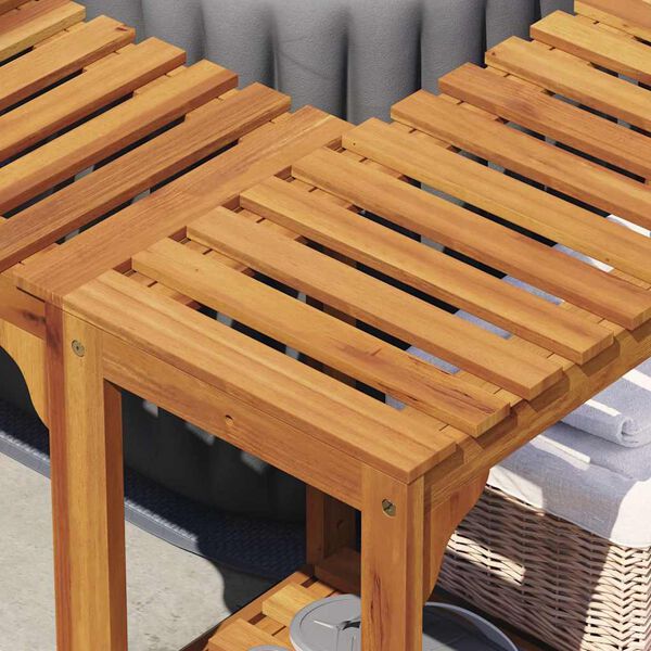 vidaXL Négyzetes Kültéri Pezsgőfürdő Kialakítás Barna 250 x 250 cm