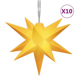vidaXL 10 db s&aacute;rga kar&aacute;csonyi l&aacute;mpa LED-del 10 cm