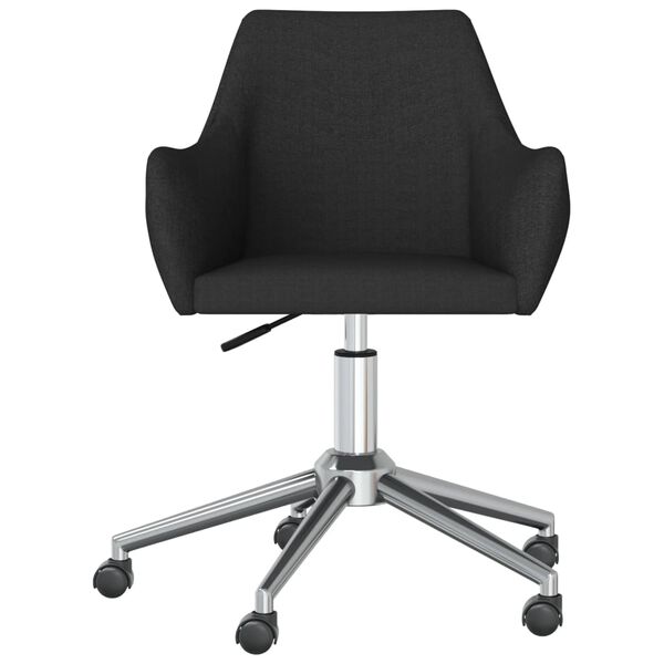 vidaXL 2 db fekete sz&ouml;vet forg&oacute; &eacute;tkezősz&eacute;k