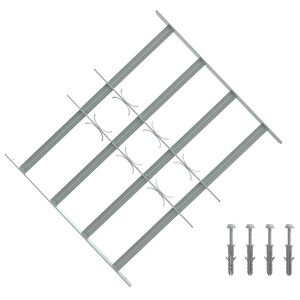 vidaXL Ablakok biztons&aacute;gi r&aacute;cs 4 keresztl&eacute;csel 3 pcs 430-740 mm