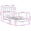 vidaXL tömör fenyőfa könyvespolcos ágy matrac nélkül 90 x 200 cm