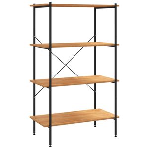 vidaXL fekete &eacute;s t&ouml;lgy 4 szintes polcrendszer 80 x 40 x 130 cm