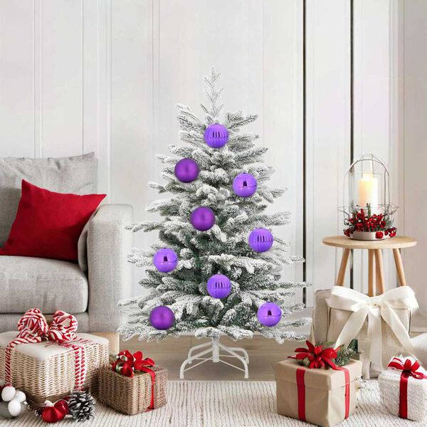 vidaXL Karácsonyi Díszgömb Készlet 15 pcs Lila Műanyag