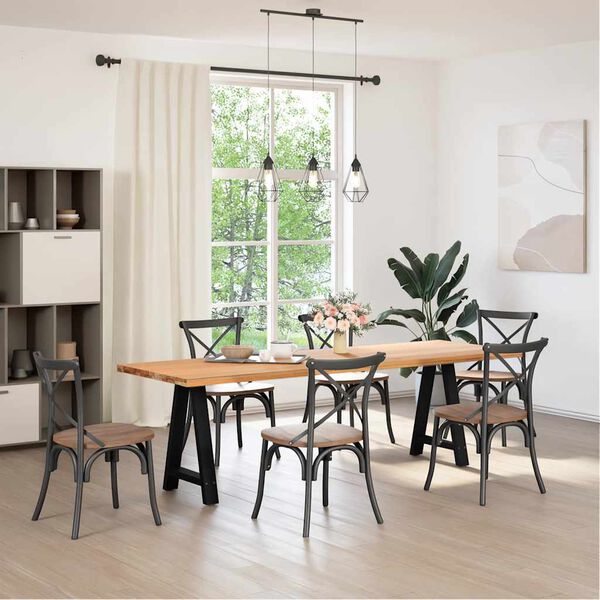 vidaXL 2 db A-alak&uacute; &eacute;tkezőasztal l&aacute;b fekete 60 x (72-73) cm ac&eacute;l &eacute;tkezőasztal l&aacute;b