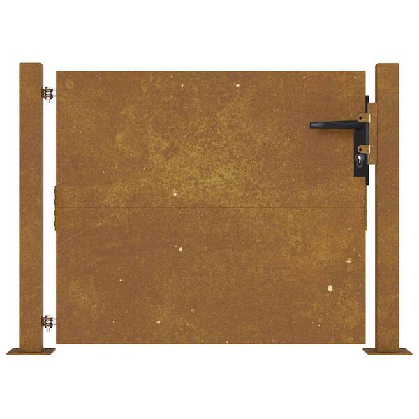 vidaXL Corten ac&eacute;l kerti kapu 100x100 cm