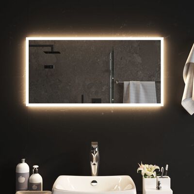 vidaXL LED-es fürdőszobatükör 80 x 40 cm