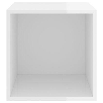 vidaXL 2 db magasfényű fehér forgácslap faliszekrény 37 x 37 x 37 cm