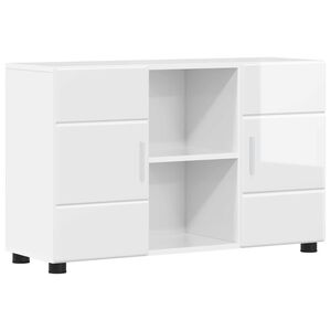 vidaXL Sz&eacute;f FLORIN 88,5 x 30,5 x 55,5 cm Magas F&eacute;nyű Feh&eacute;r Szerelt Fa