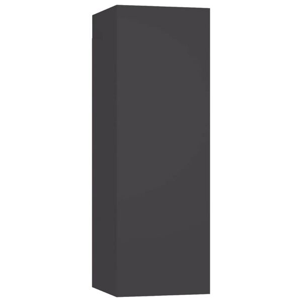 vidaXL 5 r&eacute;szes sz&uuml;rke szerelt fa TV-szekr&eacute;nyszett