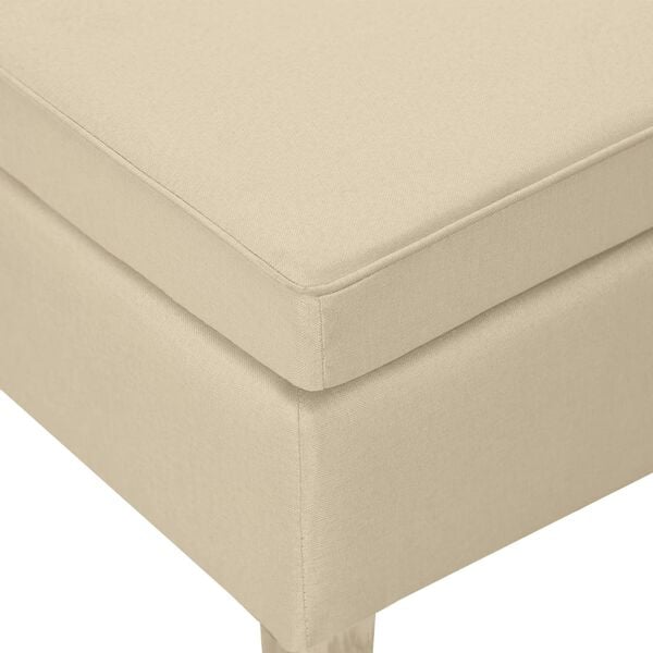 vidaXL krémszínű szövet szék falábakkal