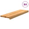 vidaXL 4 db t&ouml;m&ouml;r t&ouml;lgyfa vil&aacute;gosbarna l&eacute;pcsőfokok 80x30x2 cm
