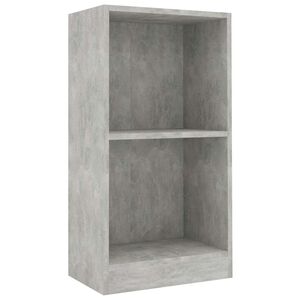 vidaXL betonsz&uuml;rke szerelt fa k&ouml;nyvespolc 40x24x75 cm