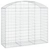vidaXL íves horganyzott vas gabion kosár 150x50x120/140 cm