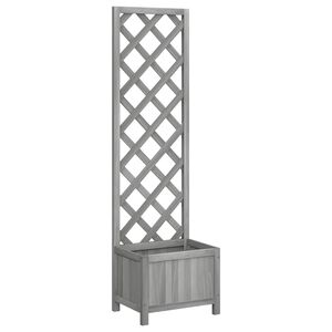 vidaXL t&ouml;m&ouml;r fenyőfa vir&aacute;gl&aacute;da r&aacute;ccsal 40 x 30 x 135 cm