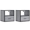 vidaXL 2 db sz&uuml;rke sonoma sz&iacute;nű fali &eacute;jjeliszekr&eacute;ny 40 x 31 x 39,5 cm