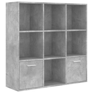 vidaXL betonsz&uuml;rke szerelt fa k&ouml;nyvszekr&eacute;ny 98 x 30 x 98 cm