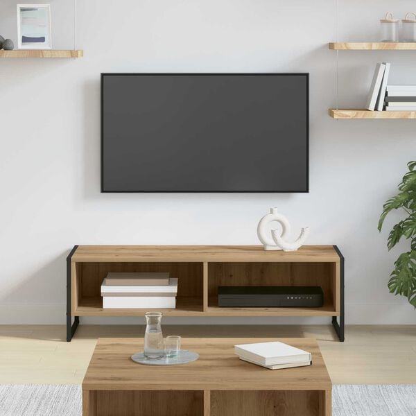 vidaXL TV szekr&eacute;ny Műv&eacute;szi t&ouml;lgy 100 x 36.5 x 30.5 cm Faanyag