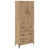 vidaXL Magasfi&uacute; Artisan t&ouml;lgy 69,5 x 34 x 180 cm Szerelt Fa