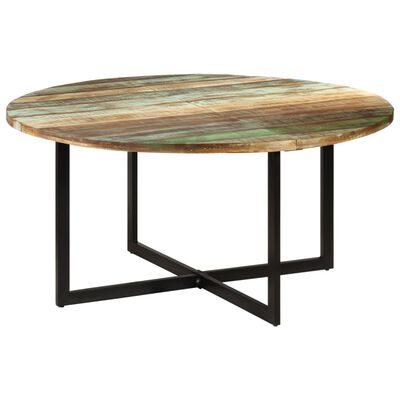 vidaXL tömör újrahasznosított fa étkezőasztal 150 x 75 cm
