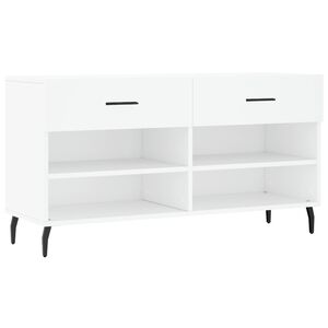 vidaXL feh&eacute;r szerelt fa cipőpolc 102x35x55 cm