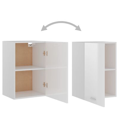 vidaXL magasfényű fehér forgácslap függő szekrény 39,5 x 31 x 60 cm