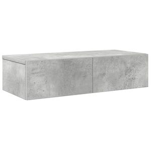 vidaXL Falipolc fi&oacute;kokkal betonsz&uuml;rke 60x26,5x15 cm műszaki fa
