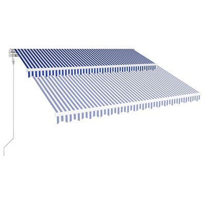 vidaXL kék és fehér automata napellenző 400 x 300 cm