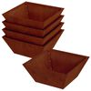 vidaXL Kerti cser&eacute;p 5 pcs Rozsd&aacute;s 40 x 40 x 15 cm Időj&aacute;r&aacute;s&aacute;ll&oacute; ac&eacute;l