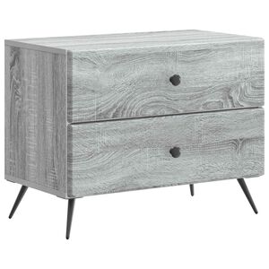 vidaXL &Eacute;jjeliszekr&eacute;ny Sz&uuml;rke Sonoma 62 x 34,5 x 47,5 cm Szerelt Fa