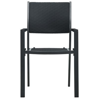 vidaXL 2 db fekete rattan hatású műanyag kerti szék