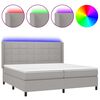 vidaXL vil&aacute;gossz&uuml;rke sz&ouml;vet rug&oacute;s &eacute;s LED-es &aacute;gy matraccal 200x200 cm