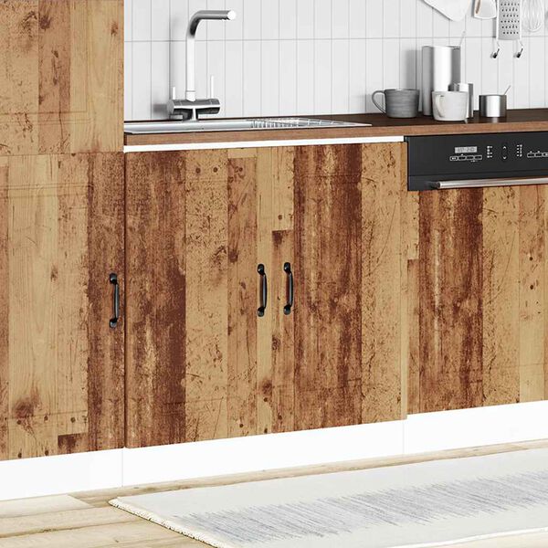 vidaXL Mosogat&oacute; aljzat szekr&eacute;ny Kalmar r&eacute;gi fa 80x46x81,5cm műanyag fa