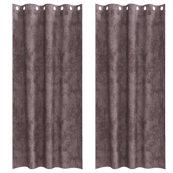 vidaXL B&aacute;rsonyf&uuml;gg&ouml;ny&ouml;k f&uuml;gg&ouml;ny&ouml;kkel 2 pcs Barna 225 x 140 cm B&aacute;rsony