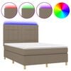 vidaXL t&oacute;psz&iacute;nű sz&ouml;vet rug&oacute;s &eacute;s LED-es &aacute;gy matraccal 140x190cm