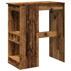 vidaXL antik fa sz&iacute;nű szerelt fa b&aacute;rasztal t&aacute;rol&oacute;kkal 90x47,5x103,5 cm