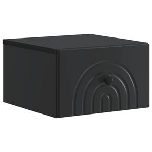 vidaXL Fali &eacute;jjeli szekr&eacute;ny Fekete 33 x 34,5 x 20 cm Szerelt Fa