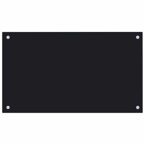 vidaXL fekete edzett &uuml;veg konyhai falburkol&oacute; 70 x 40 cm