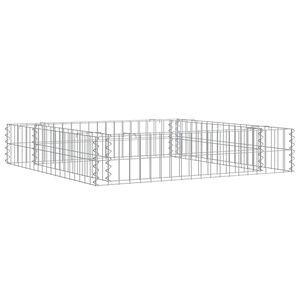 vidaXL horganyzott ac&eacute;l gabion magas&aacute;gy&aacute;s 100 x 100 x 20 cm