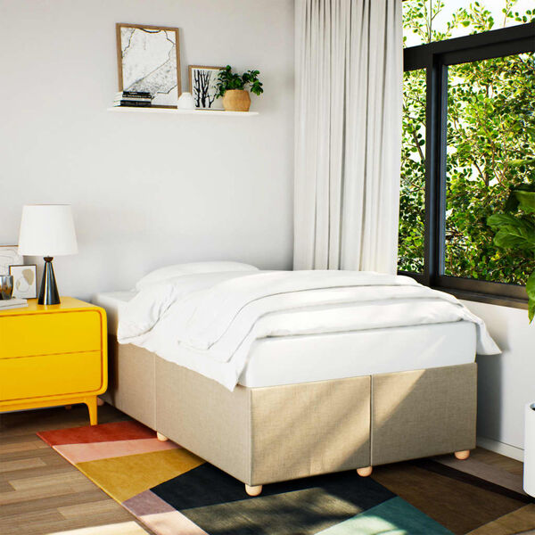 vidaXL kr&eacute;msz&iacute;nű sz&ouml;vet &aacute;gykeret matrac n&eacute;lk&uuml;l 120x200 cm