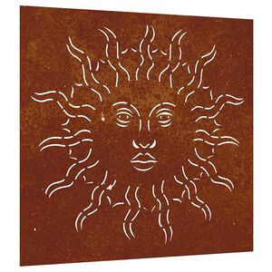 vidaXL napmint&aacute;s corten ac&eacute;l kerti fald&iacute;sz 55 x 55 cm