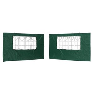 vidaXL Parti s&aacute;tor oldalfal 2 db 400 x 195 cm Z&ouml;ld PE &eacute;s ac&eacute;l