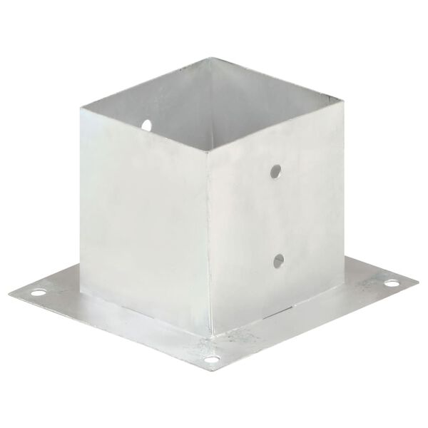 vidaXL 4 db horganyzott f&eacute;m oszlopr&ouml;gz&iacute;tő 141 mm