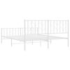 vidaXL feh&eacute;r f&eacute;m &aacute;gykeret fej- &eacute;s l&aacute;bt&aacute;ml&aacute;val 160 x 200 cm